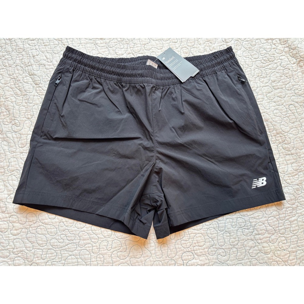 New Balance Mens Stretch 5 Inch Inseam Shorts Black Size XL